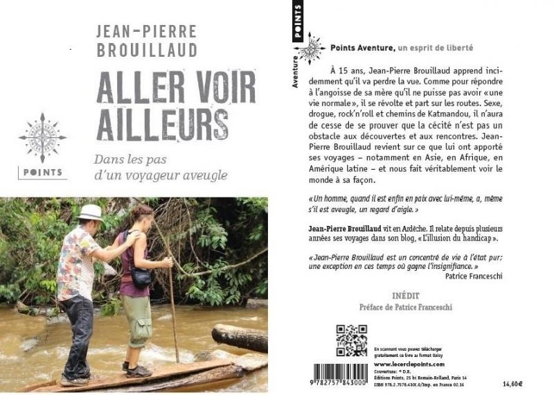 Couverture et quatrième de couverture du livre Aller voir ailleurs de Jean-Pierre Brouillaud